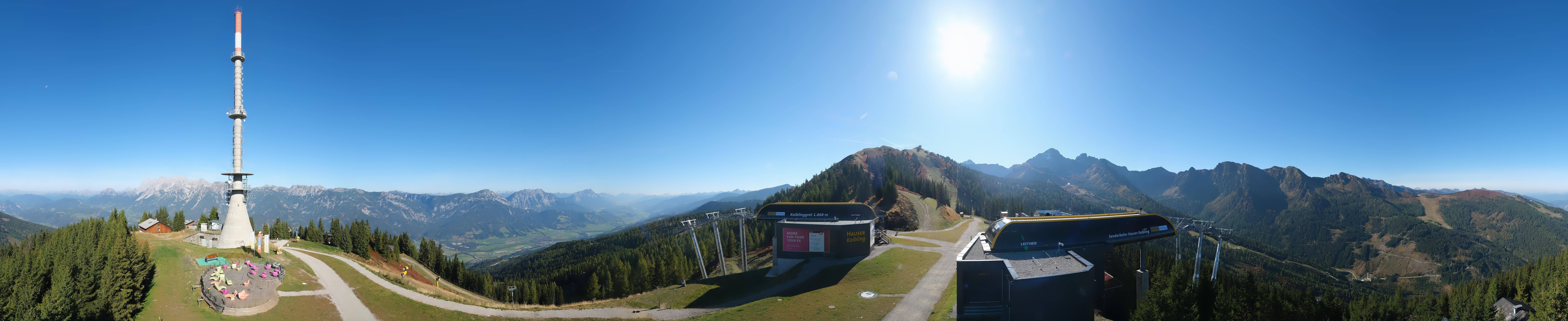 Archiv Foto Webcam Hauser Kaibling: Panorama Sendemast