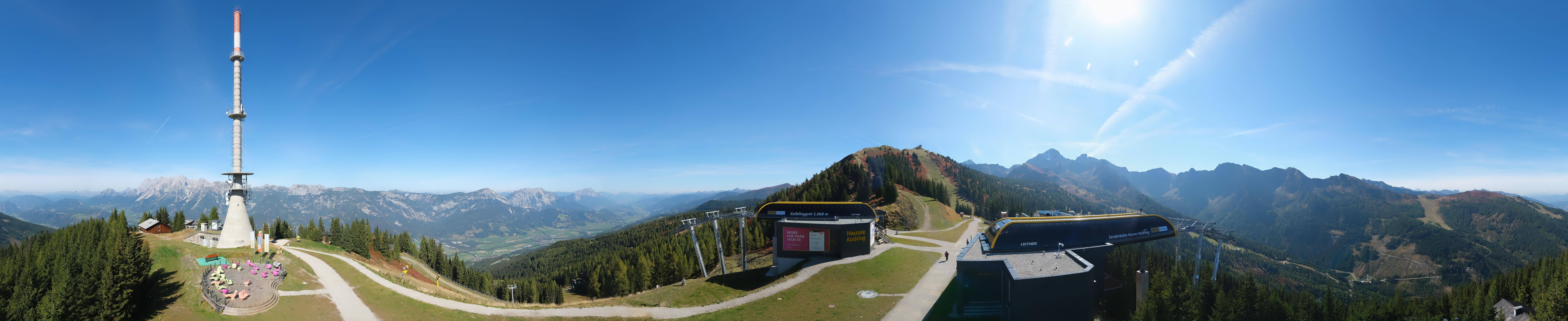 Archiv Foto Webcam Hauser Kaibling: Panorama Sendemast