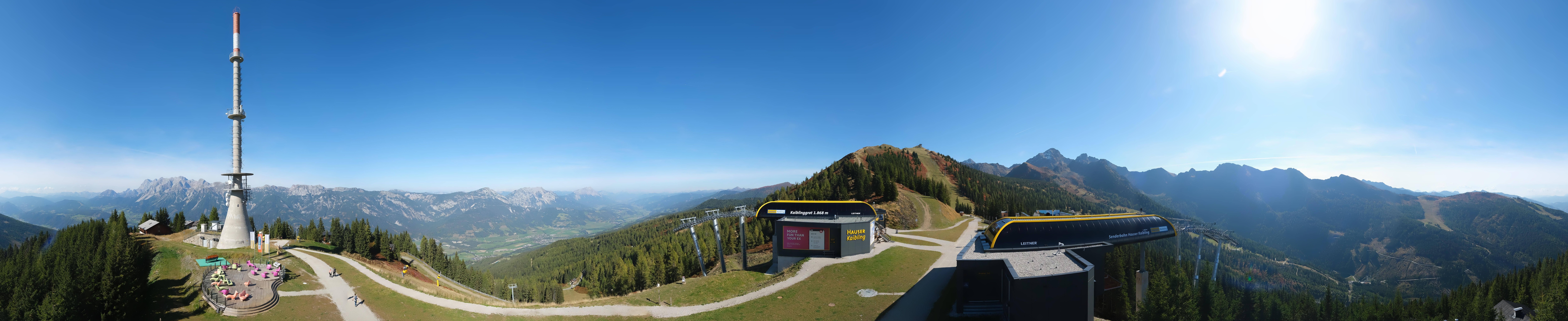 Archiv Foto Webcam Hauser Kaibling: Panorama Sendemast