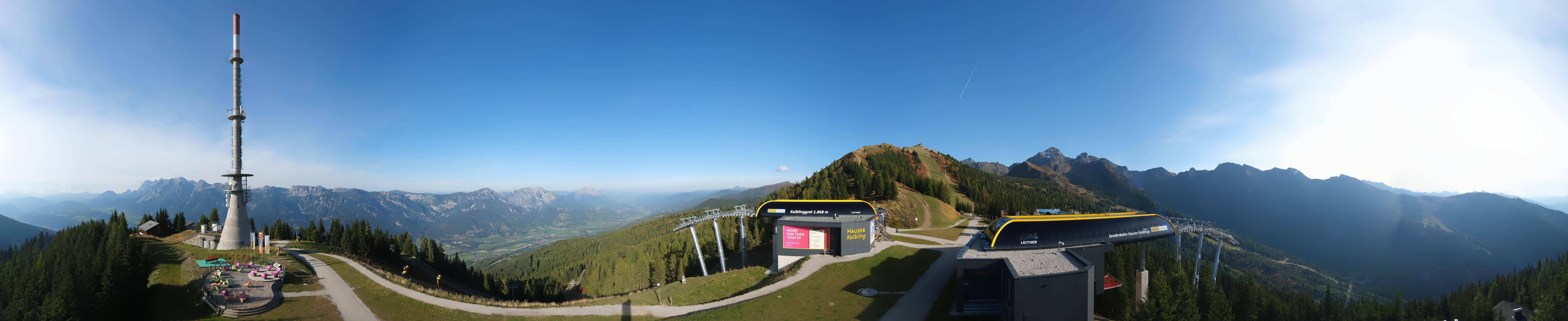 Archiv Foto Webcam Hauser Kaibling: Panorama Sendemast