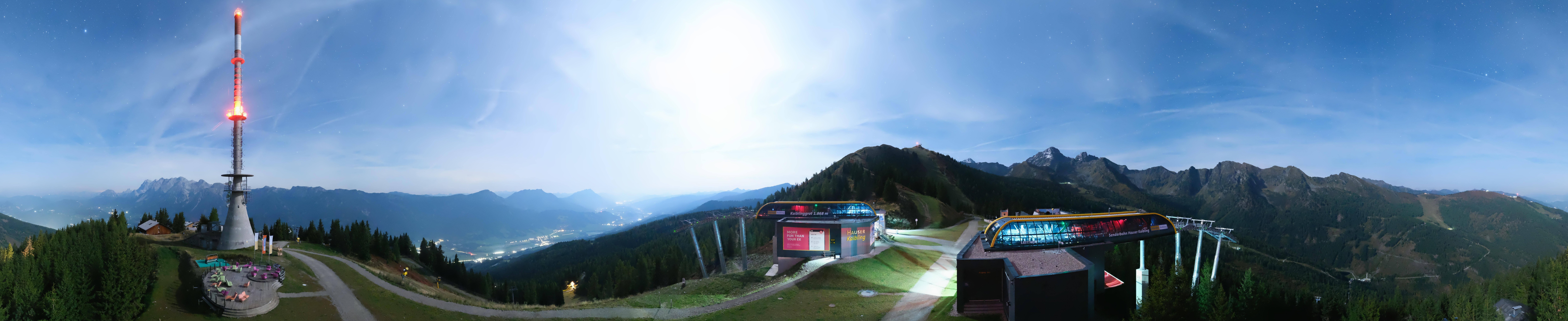 Archiv Foto Webcam Hauser Kaibling: Panorama Sendemast