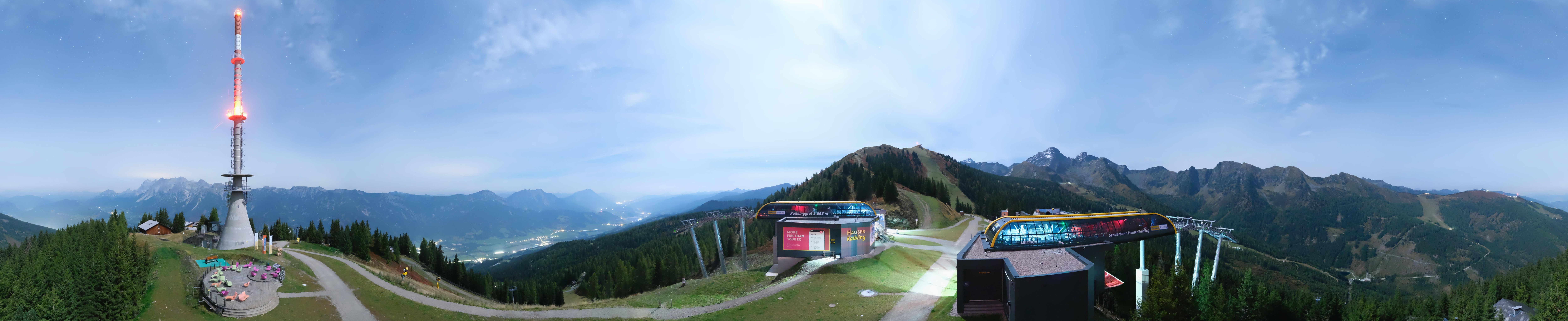 Archiv Foto Webcam Hauser Kaibling: Panorama Sendemast
