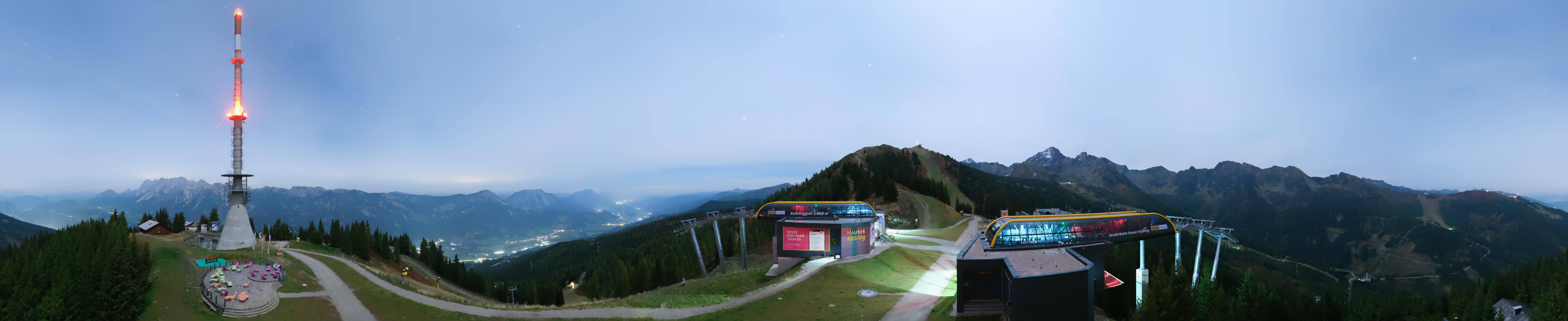 Archiv Foto Webcam Hauser Kaibling: Panorama Sendemast