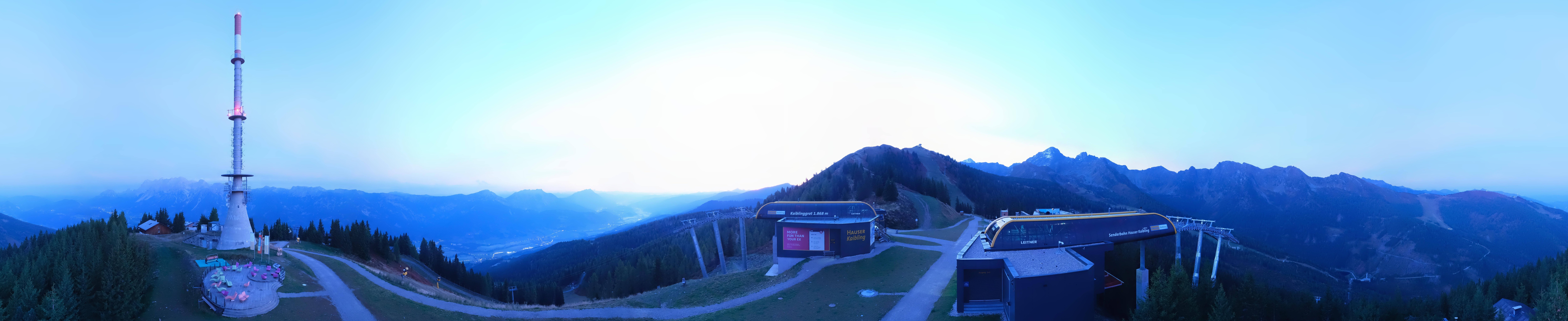 Archiv Foto Webcam Hauser Kaibling: Panorama Sendemast