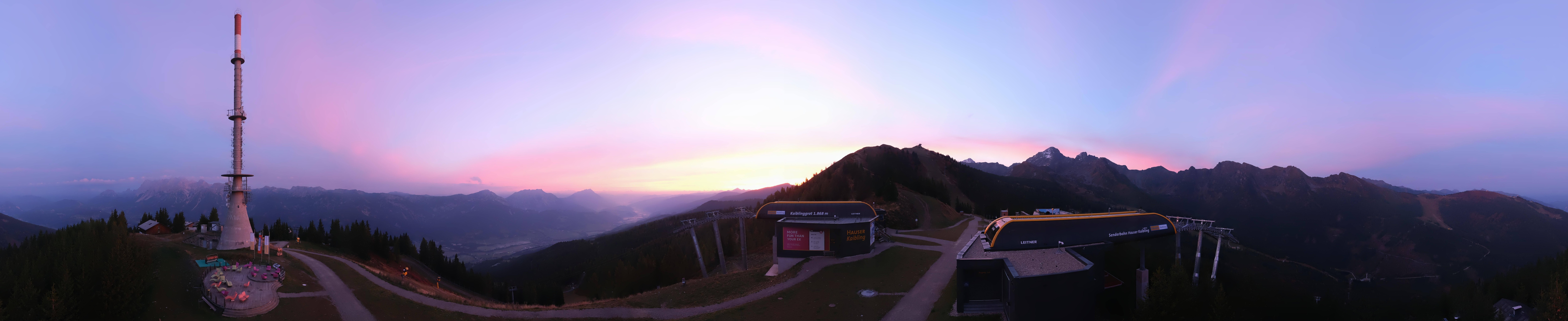 Archiv Foto Webcam Hauser Kaibling: Panorama Sendemast