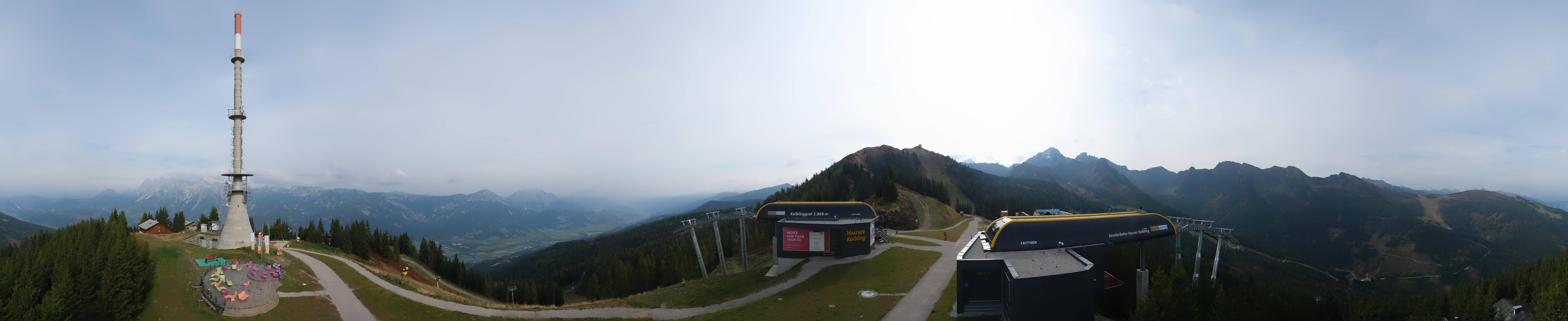 Archiv Foto Webcam Hauser Kaibling: Panorama Sendemast