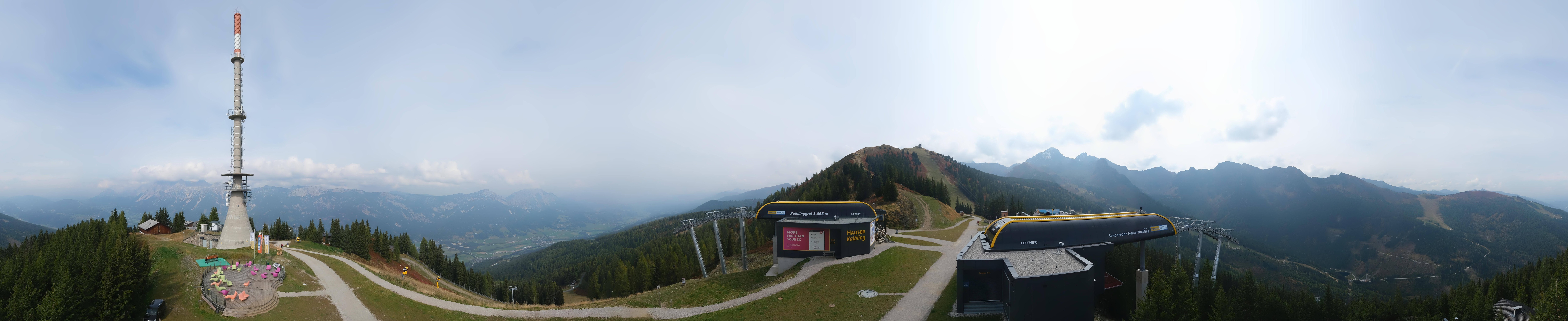 Archiv Foto Webcam Hauser Kaibling: Panorama Sendemast