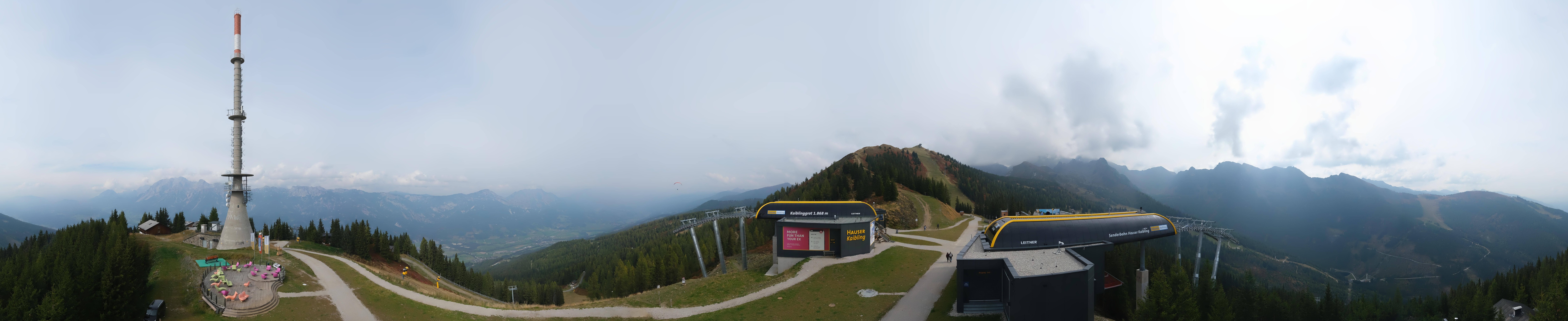 Archiv Foto Webcam Hauser Kaibling: Panorama Sendemast