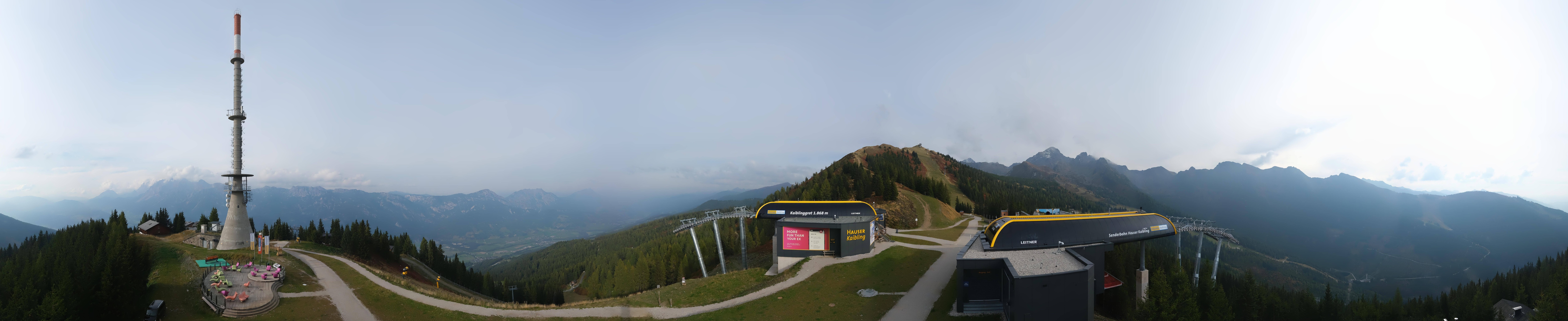 Archiv Foto Webcam Hauser Kaibling: Panorama Sendemast