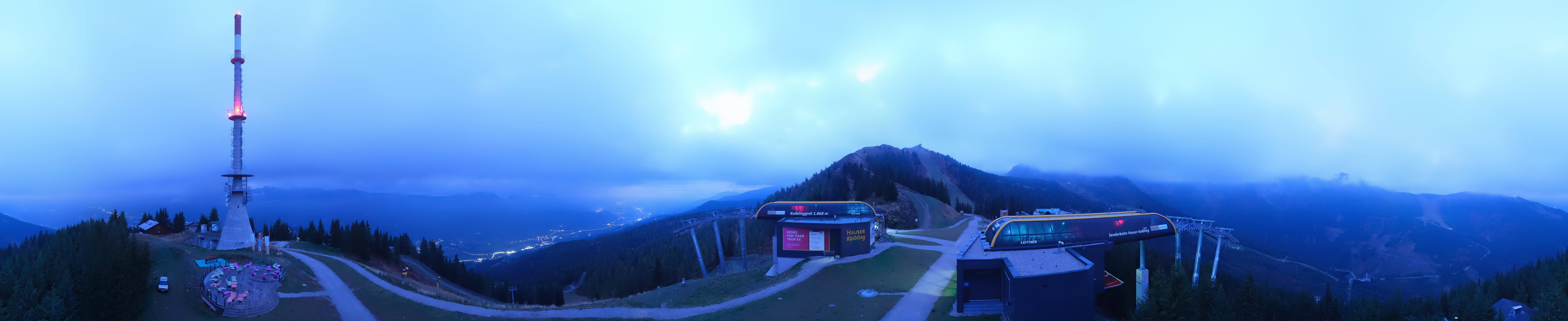 Archiv Foto Webcam Hauser Kaibling: Panorama Sendemast