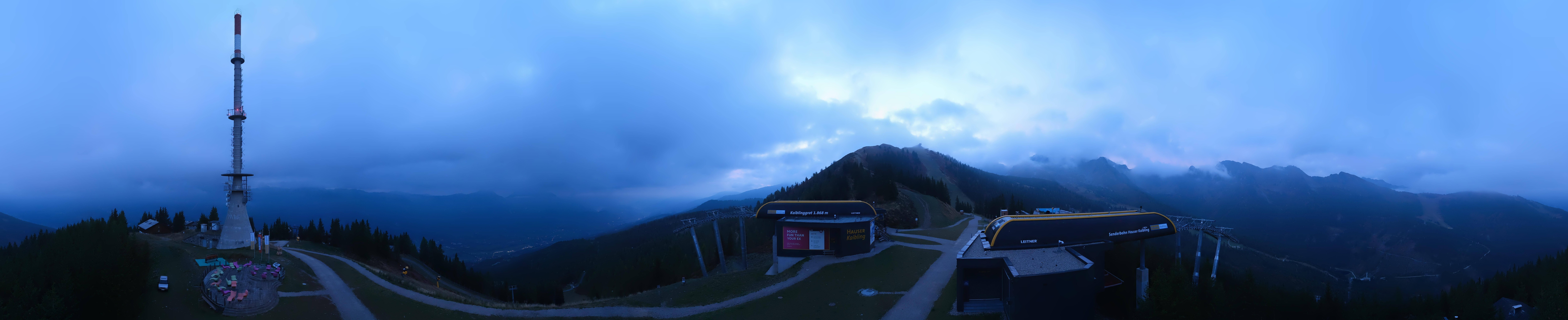 Archiv Foto Webcam Hauser Kaibling: Panorama Sendemast