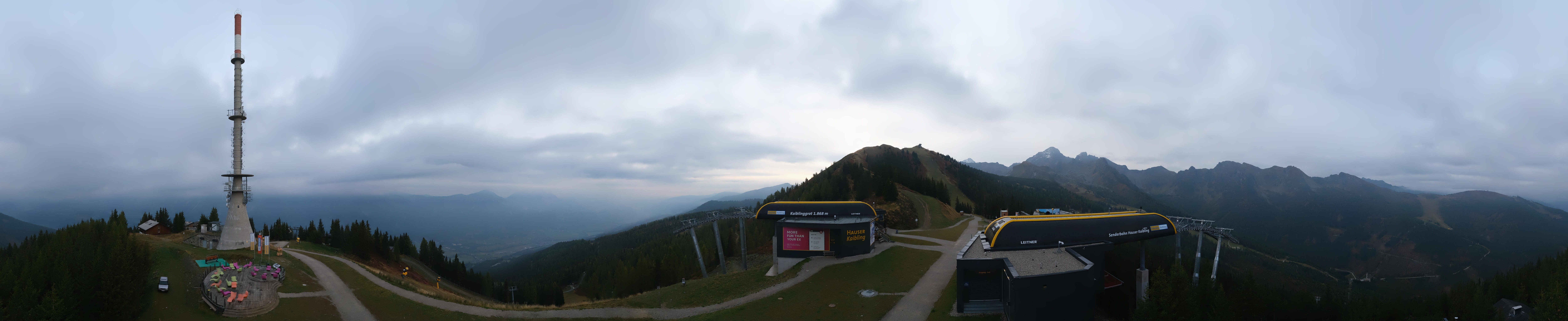 Archiv Foto Webcam Hauser Kaibling: Panorama Sendemast