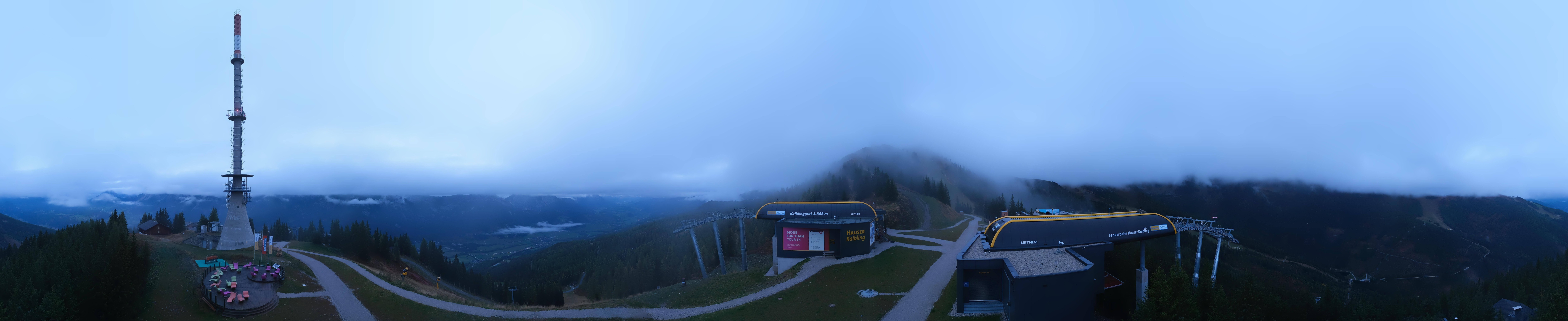 Archiv Foto Webcam Hauser Kaibling: Panorama Sendemast
