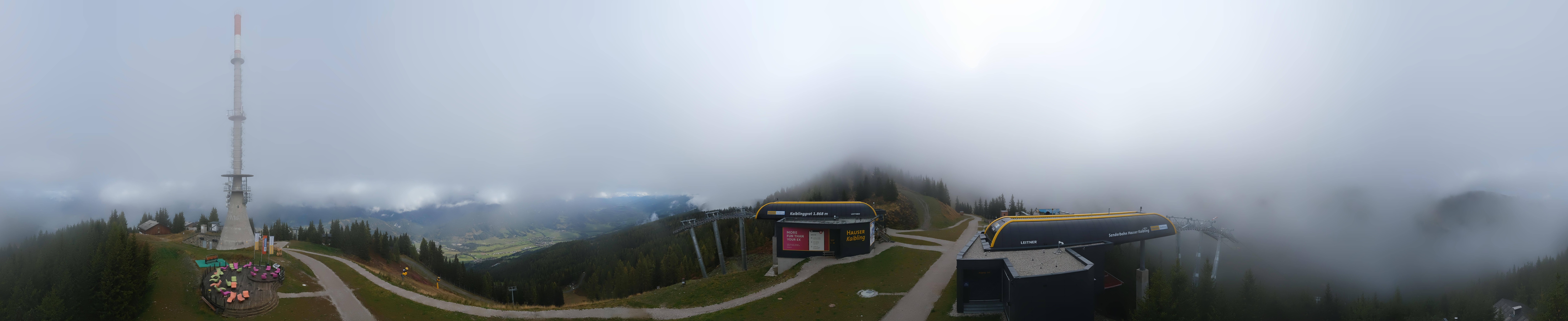 Archiv Foto Webcam Hauser Kaibling: Panorama Sendemast