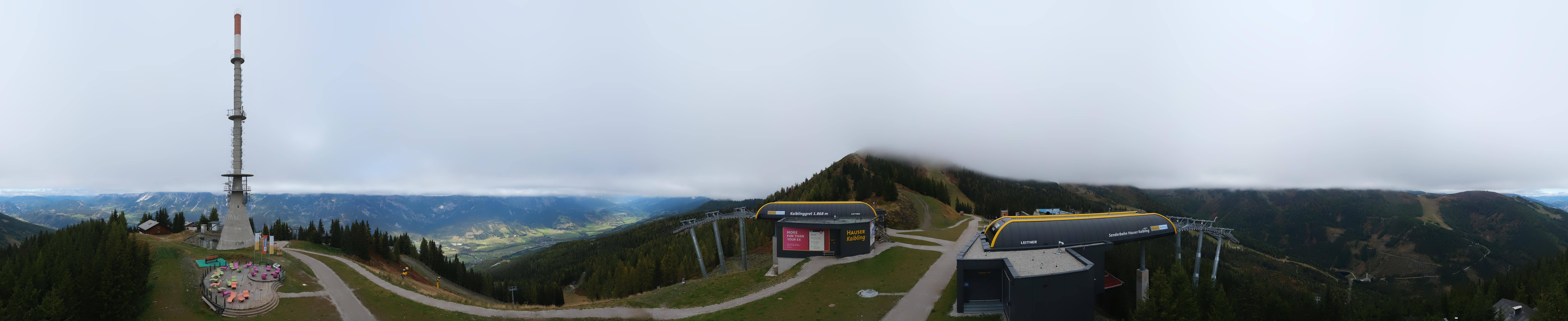 Archiv Foto Webcam Hauser Kaibling: Panorama Sendemast