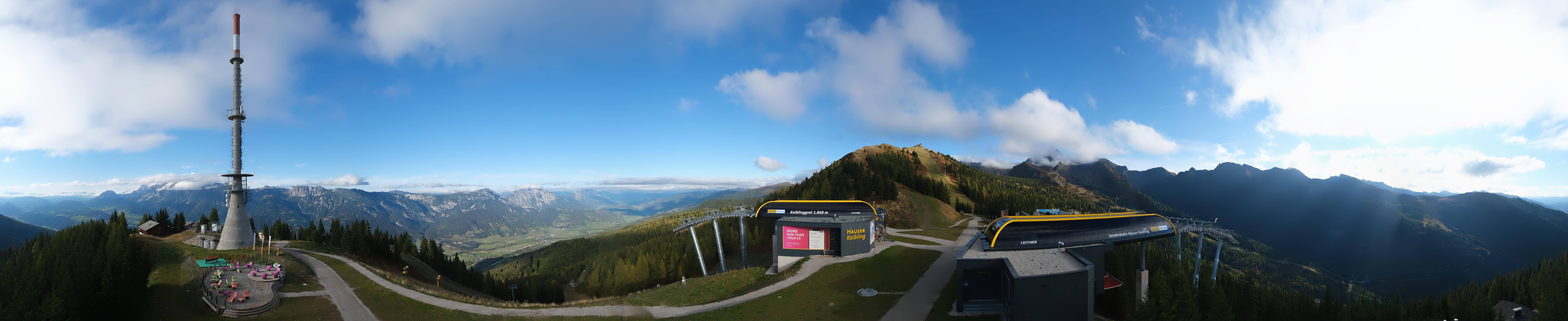 Archiv Foto Webcam Hauser Kaibling: Panorama Sendemast