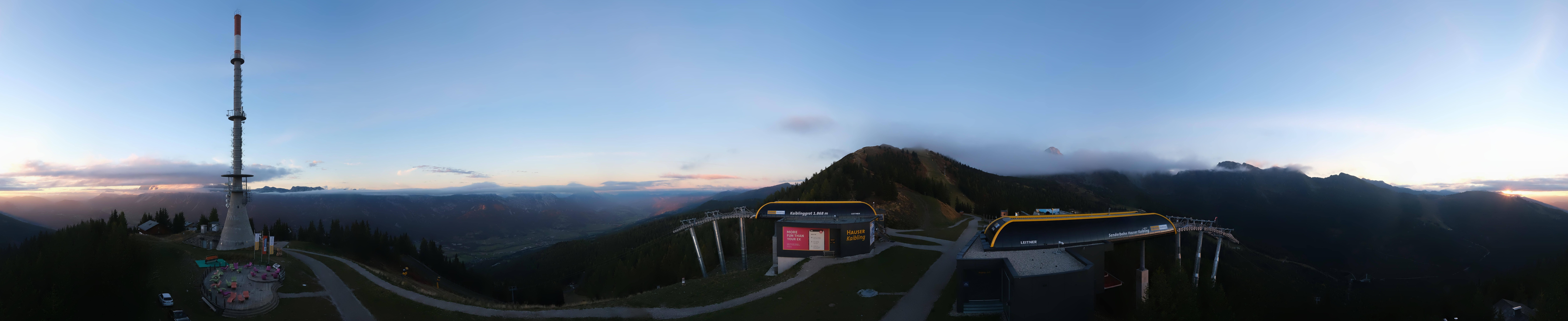 Archiv Foto Webcam Hauser Kaibling: Panorama Sendemast