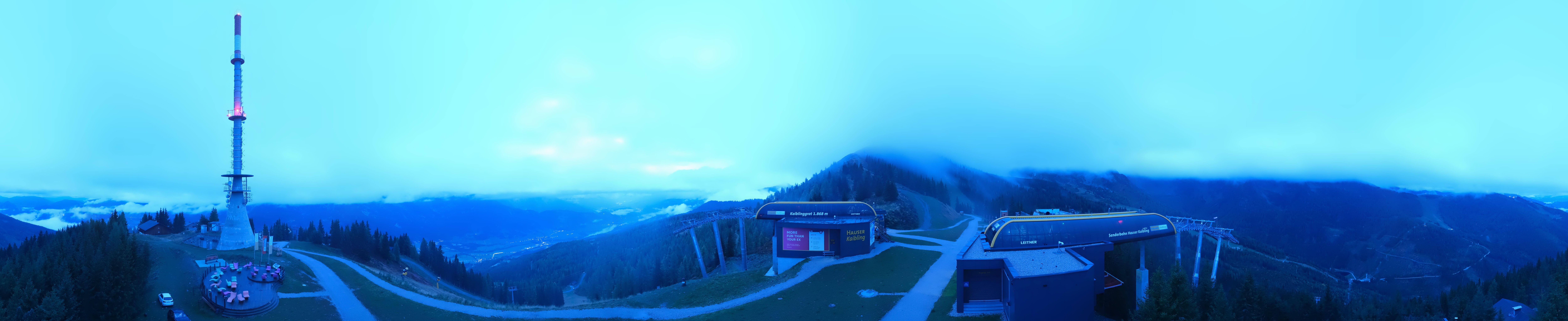 Archiv Foto Webcam Hauser Kaibling: Panorama Sendemast