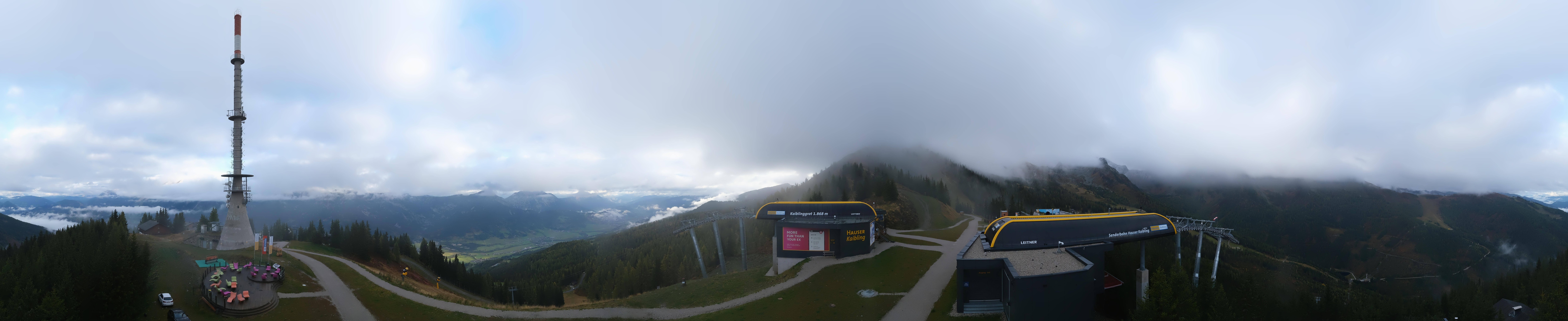 Archiv Foto Webcam Hauser Kaibling: Panorama Sendemast