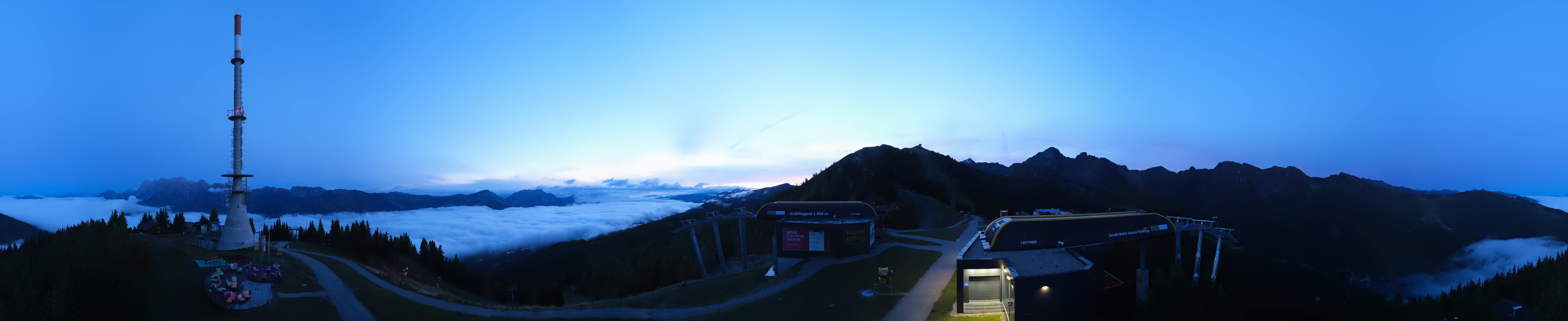 Archiv Foto Webcam Hauser Kaibling: Panorama Sendemast