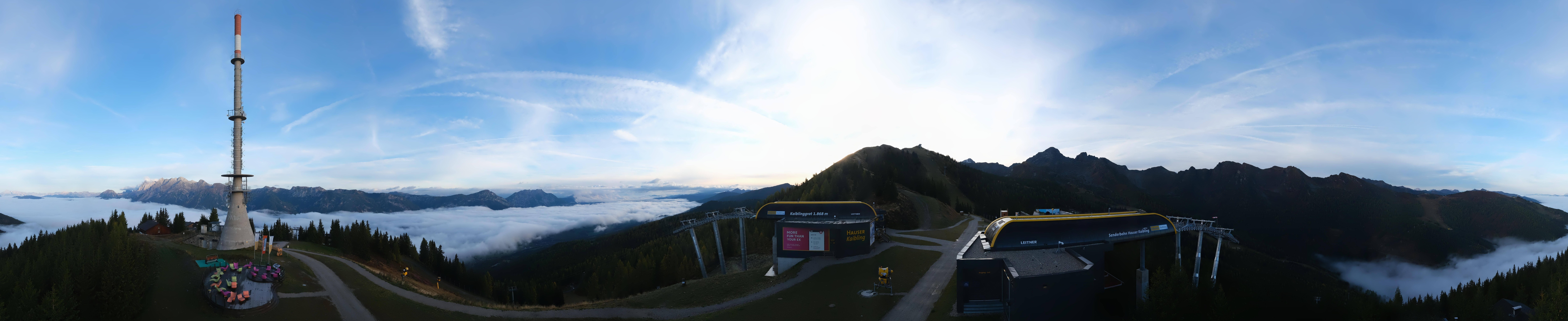 Archiv Foto Webcam Hauser Kaibling: Panorama Sendemast