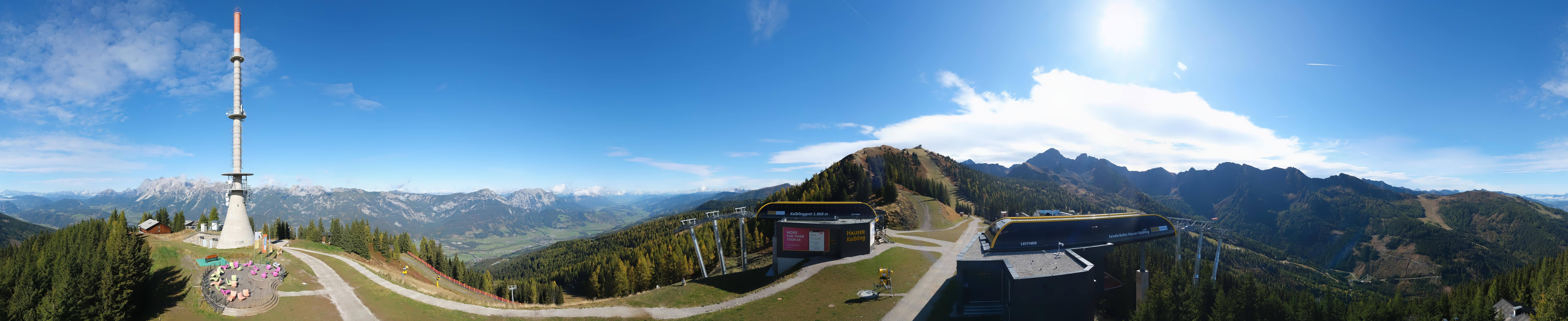 Archiv Foto Webcam Hauser Kaibling: Panorama Sendemast