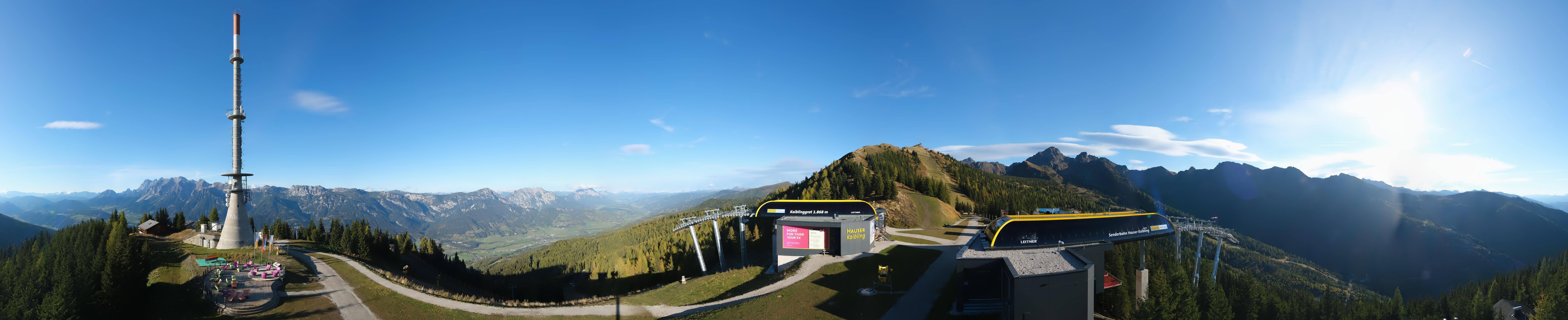 Archiv Foto Webcam Hauser Kaibling: Panorama Sendemast