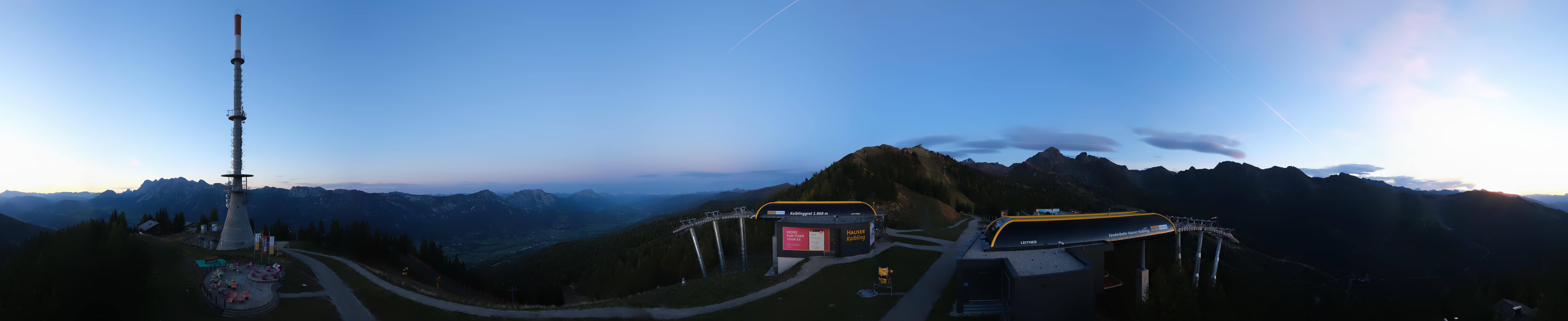 Archiv Foto Webcam Hauser Kaibling: Panorama Sendemast