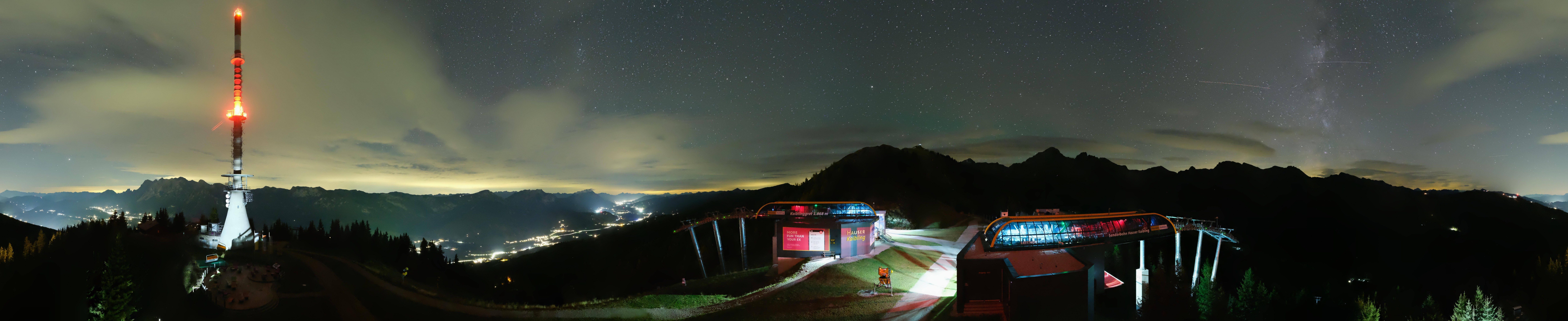 Archiv Foto Webcam Hauser Kaibling: Panorama Sendemast