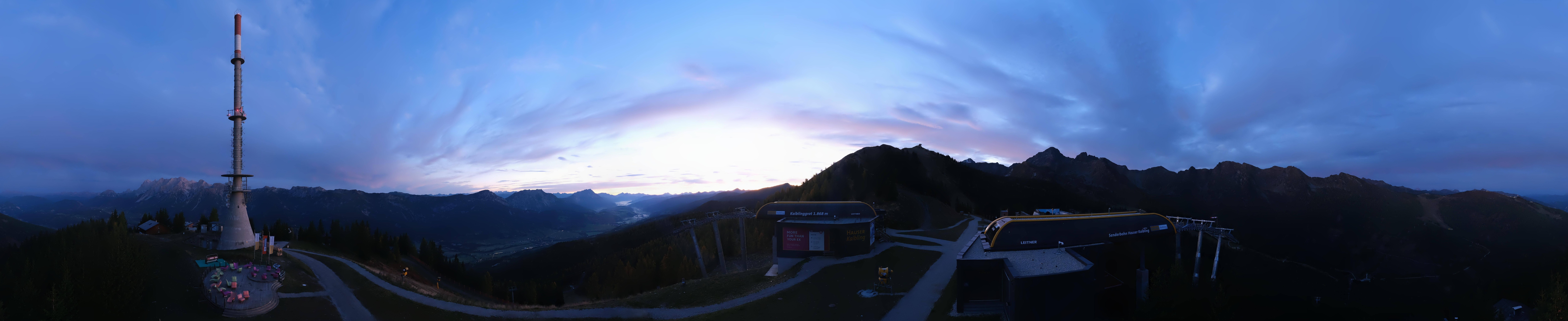 Archiv Foto Webcam Hauser Kaibling: Panorama Sendemast