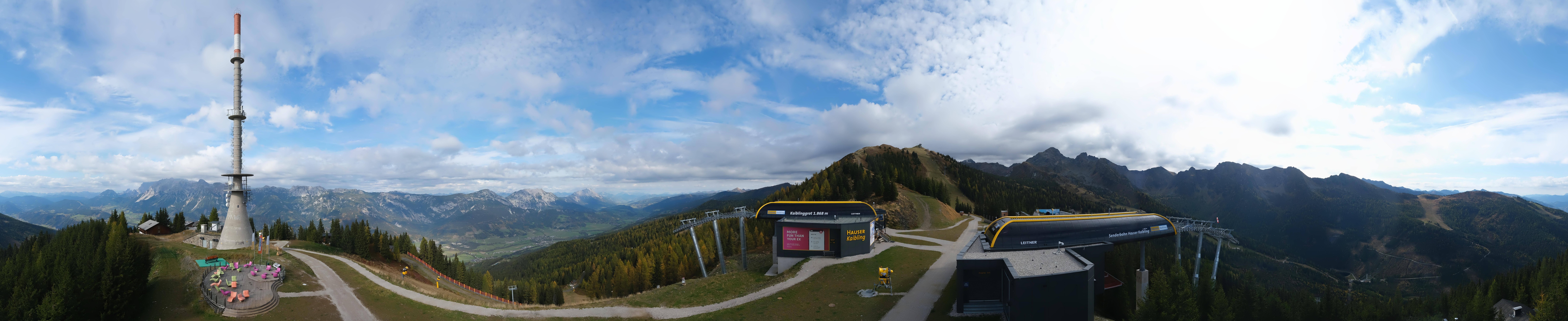 Archiv Foto Webcam Hauser Kaibling: Panorama Sendemast