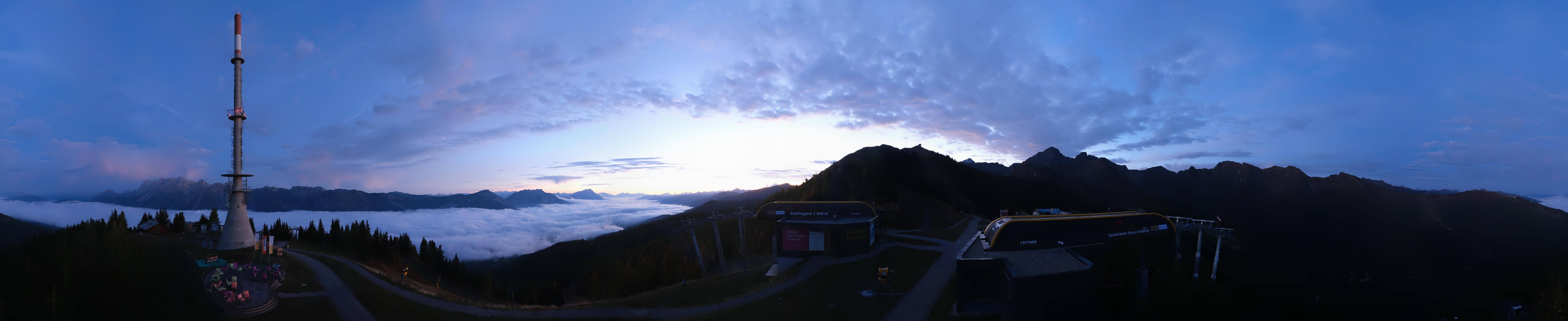 Archiv Foto Webcam Hauser Kaibling: Panorama Sendemast