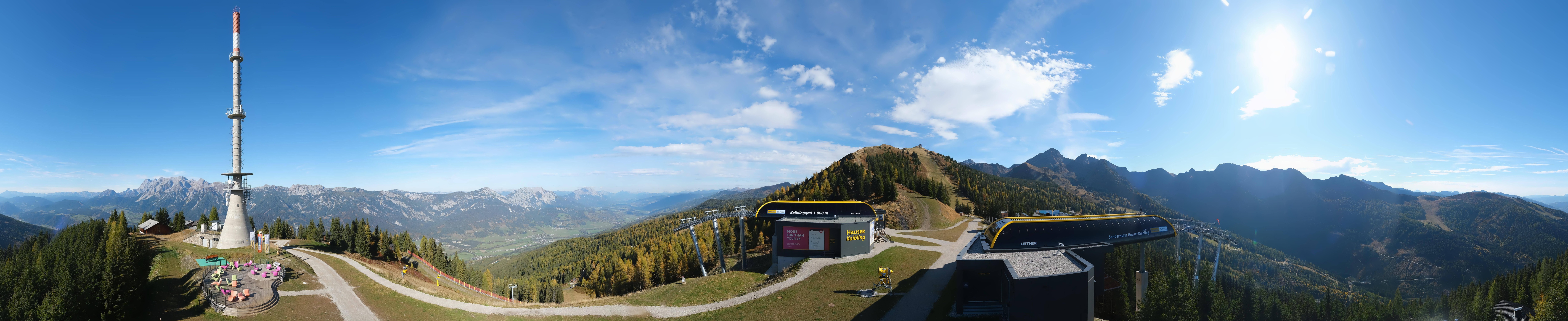 Archiv Foto Webcam Hauser Kaibling: Panorama Sendemast
