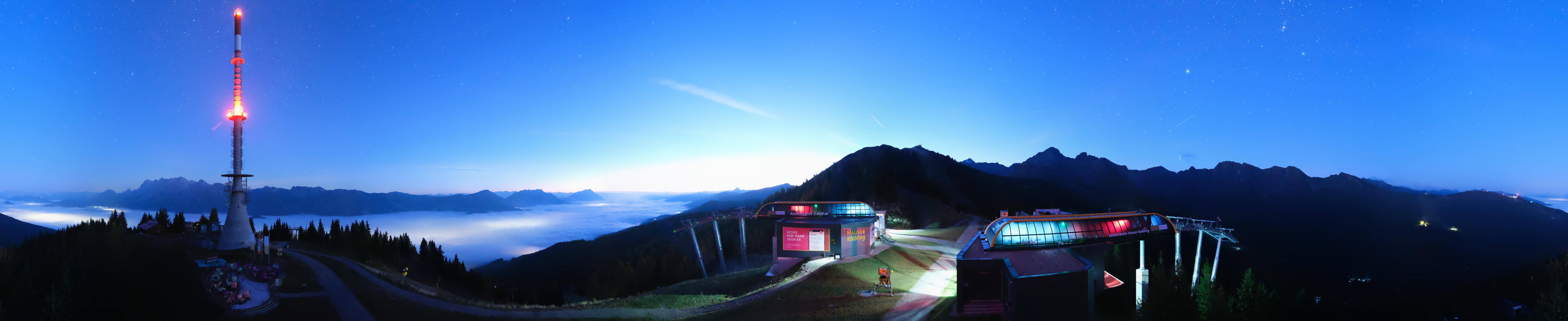 Archiv Foto Webcam Hauser Kaibling: Panorama Sendemast