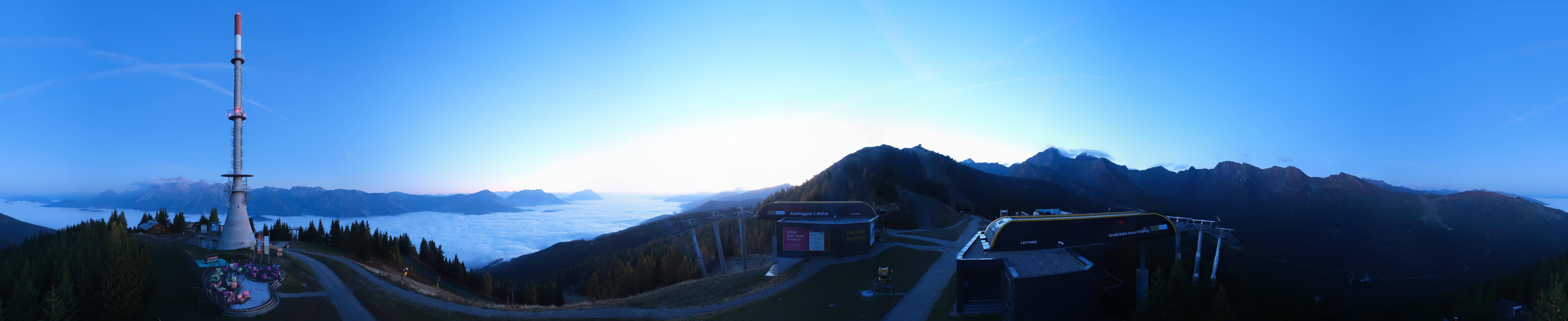 Archiv Foto Webcam Hauser Kaibling: Panorama Sendemast