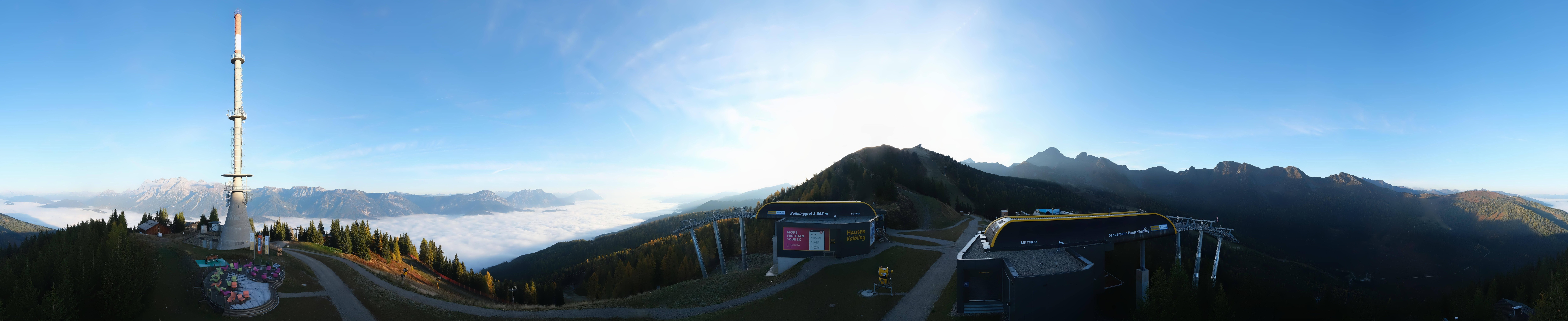 Archiv Foto Webcam Hauser Kaibling: Panorama Sendemast