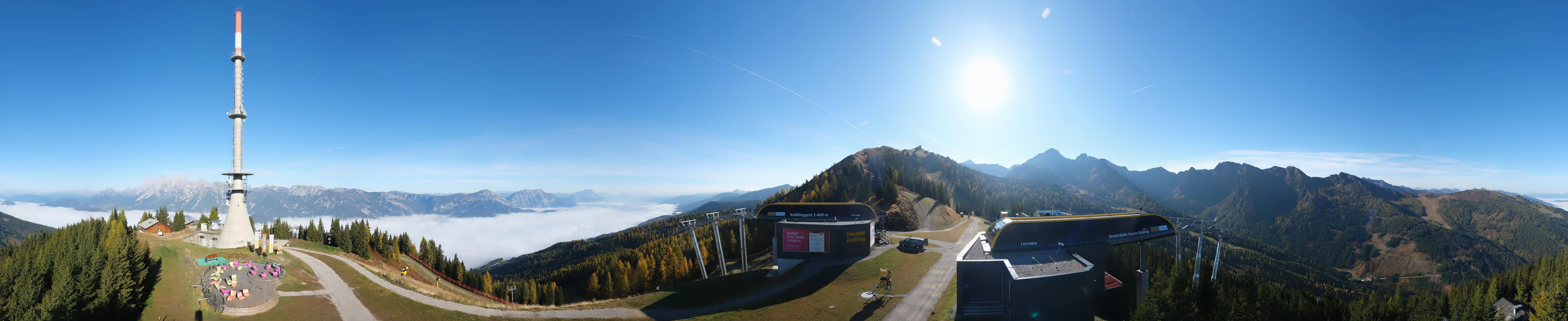 Archiv Foto Webcam Hauser Kaibling: Panorama Sendemast