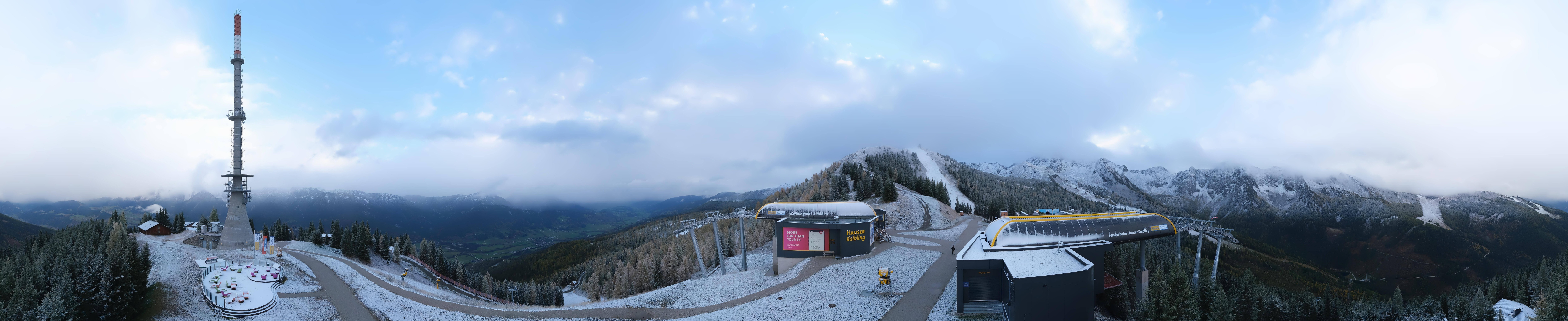 Archiv Foto Webcam Hauser Kaibling: Panorama Sendemast