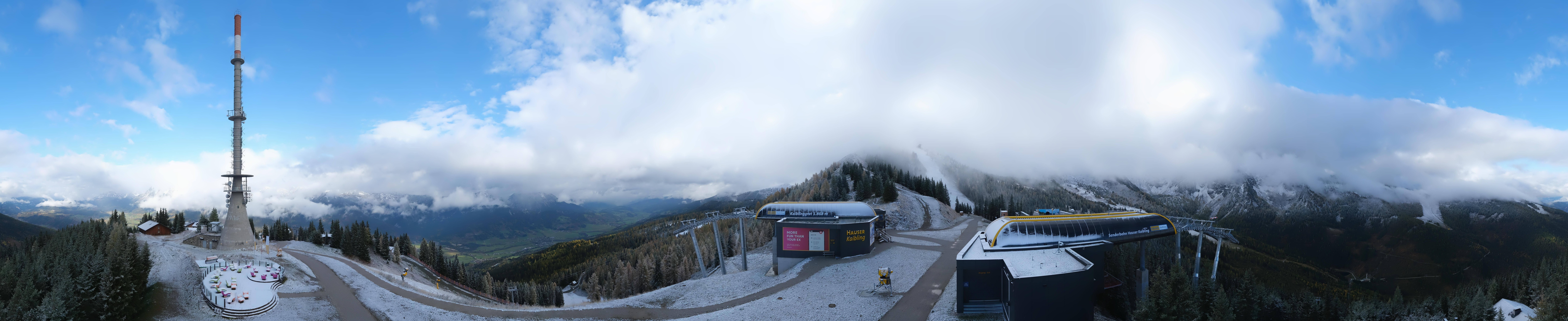 Archiv Foto Webcam Hauser Kaibling: Panorama Sendemast