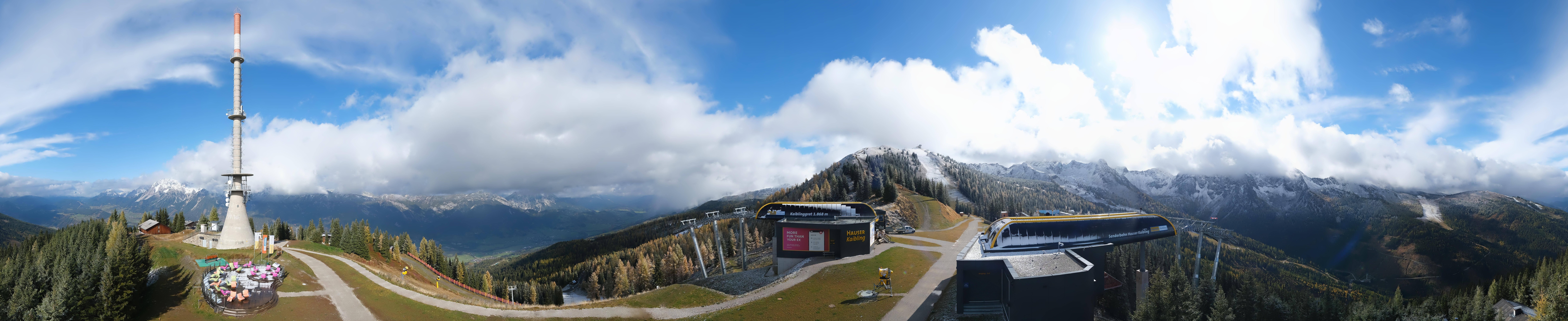 Archiv Foto Webcam Hauser Kaibling: Panorama Sendemast