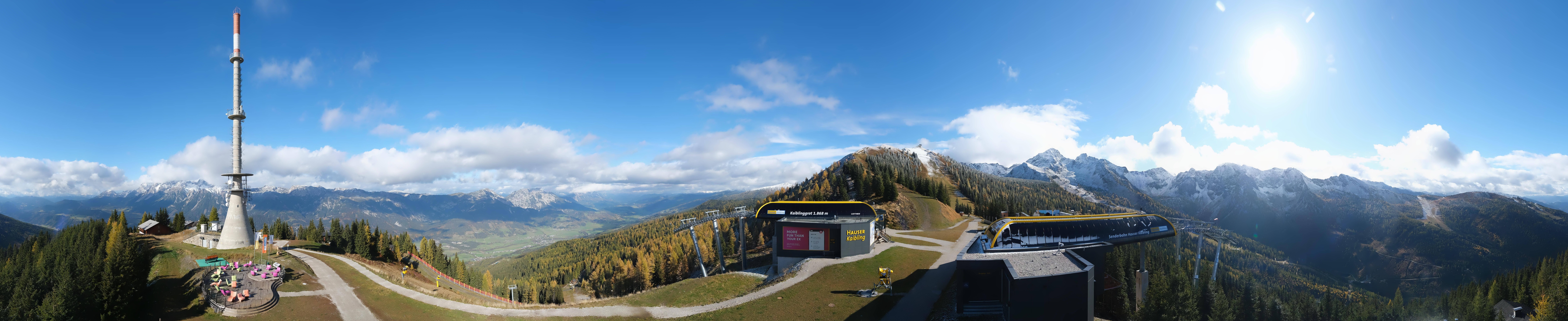 Archiv Foto Webcam Hauser Kaibling: Panorama Sendemast
