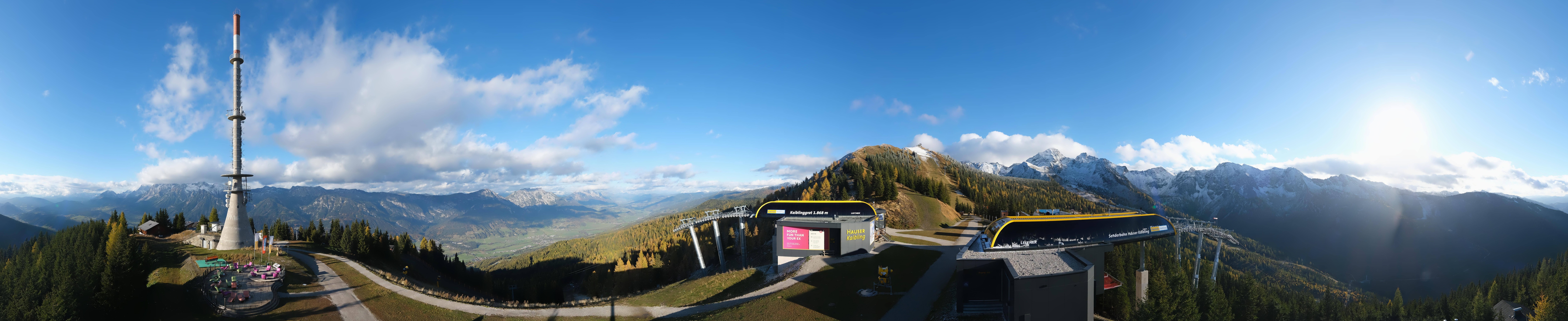 Archiv Foto Webcam Hauser Kaibling: Panorama Sendemast