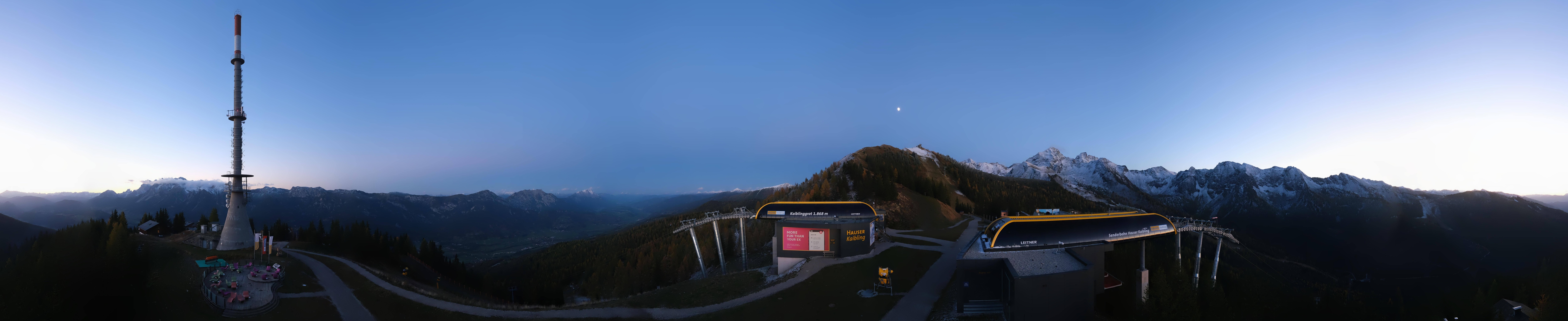 Archiv Foto Webcam Hauser Kaibling: Panorama Sendemast