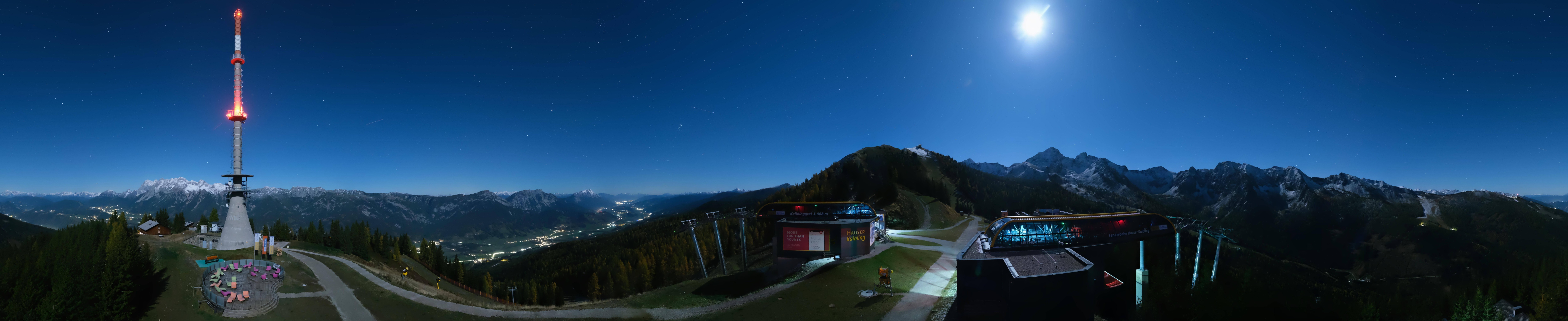 Archiv Foto Webcam Hauser Kaibling: Panorama Sendemast