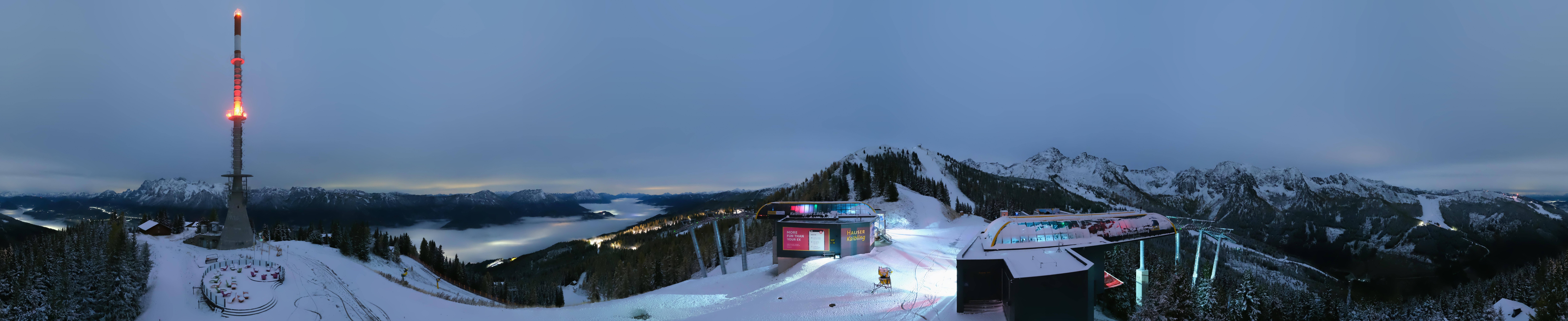 Archiv Foto Webcam Hauser Kaibling: Panorama Sendemast