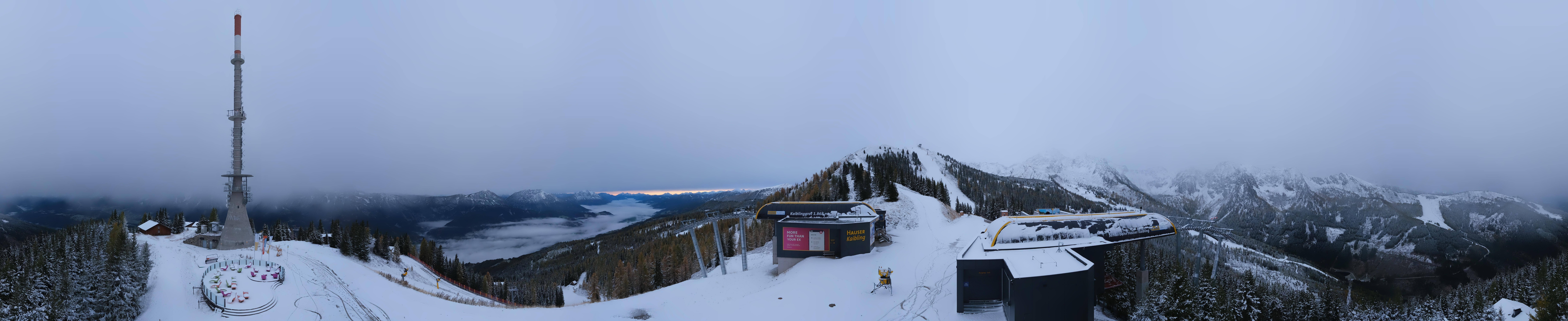 Archiv Foto Webcam Hauser Kaibling: Panorama Sendemast
