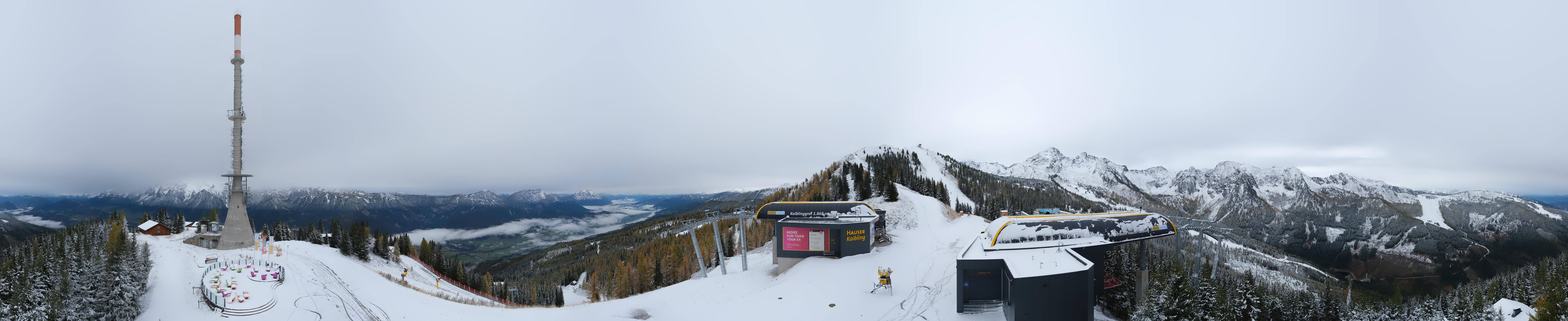 Archiv Foto Webcam Hauser Kaibling: Panorama Sendemast