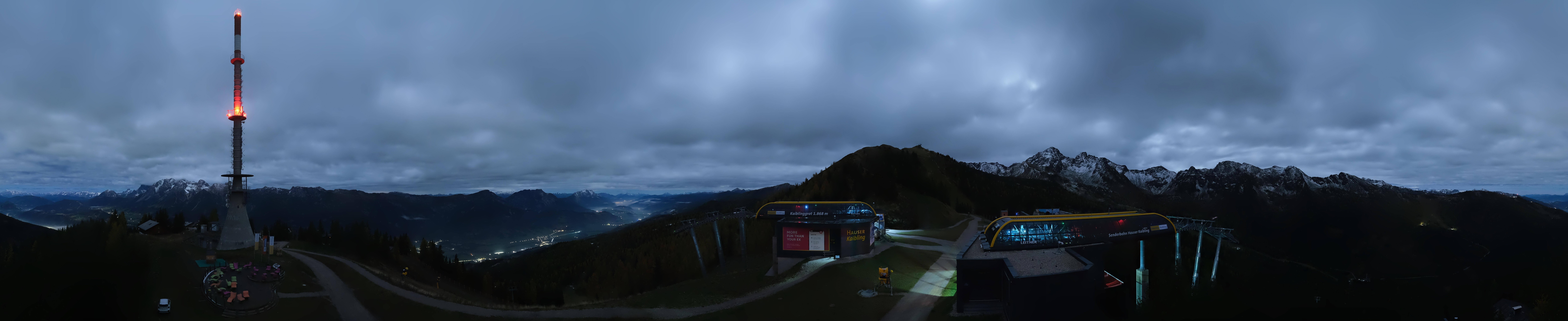 Archiv Foto Webcam Hauser Kaibling: Panorama Sendemast