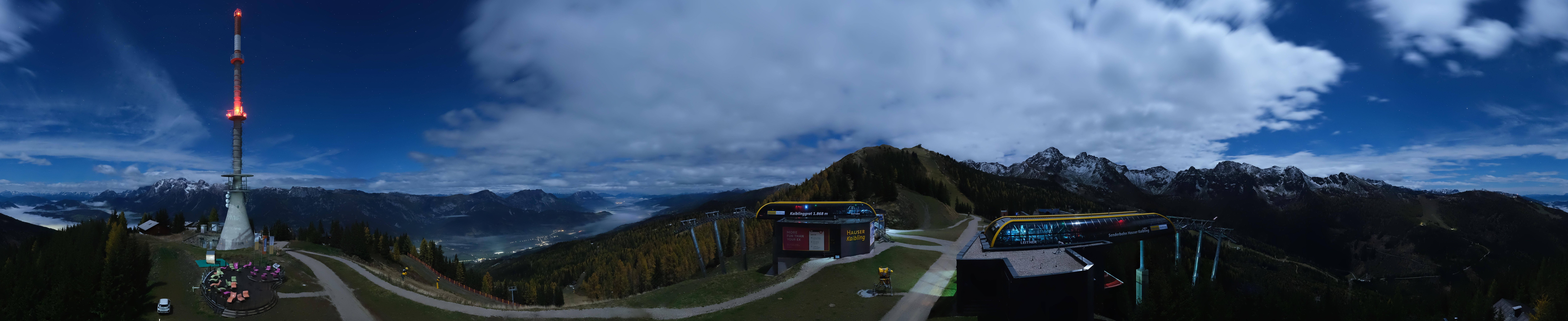Archiv Foto Webcam Hauser Kaibling: Panorama Sendemast