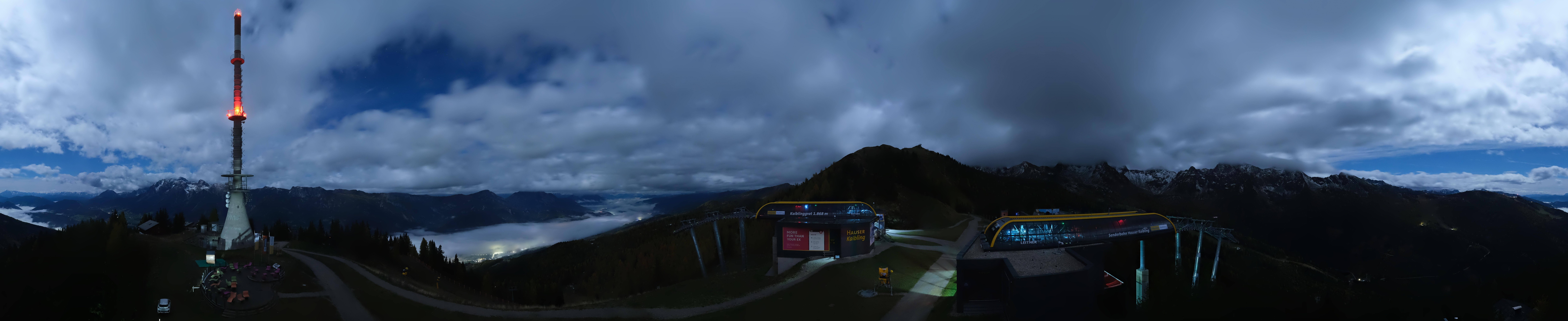 Archiv Foto Webcam Hauser Kaibling: Panorama Sendemast